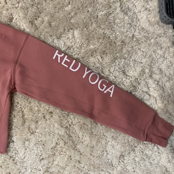 Bella Canvas Crop Top Red Yoga Long-Sleeve Shirt - Picture 3 of 6